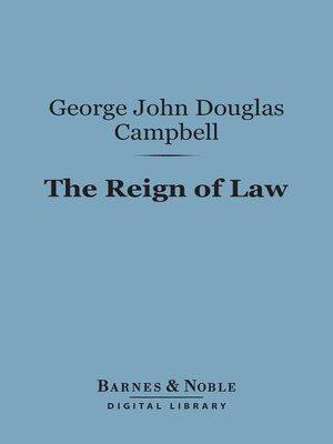 cover image of The Reign of Law (Barnes & Noble Digital Library)